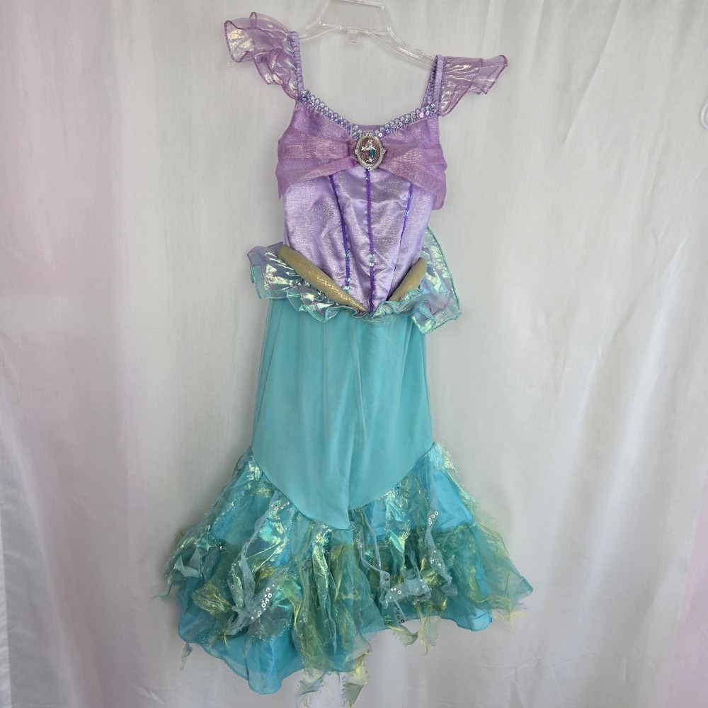Ariel Little Mermaid Disney Store Princess Dress Costume Size 4 Gown Dress Up